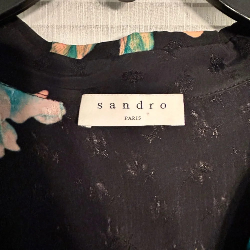 Sandro Paris Floral Tie-Front Dress - Picture 5 of 7
